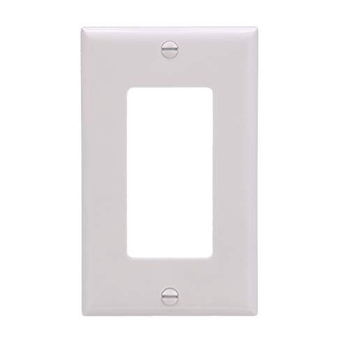 EATON Wiring 2151W-SP-L Thermoset 1-Gang Standard Size Decorator/GFCI Wall Plate, White